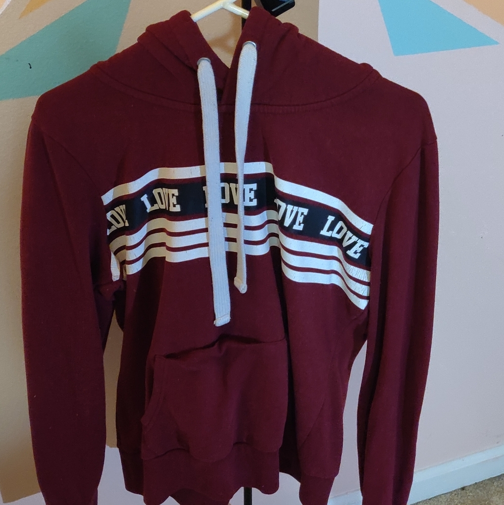 Pink by Victoria's Secret burgundy hoodie